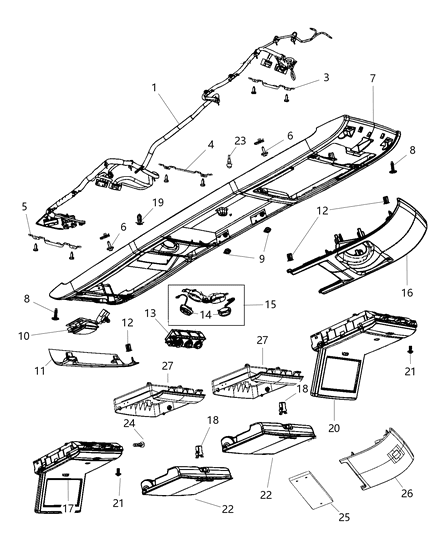 2016 Dodge Grand Caravan  Screw Diagram for 68157623AA