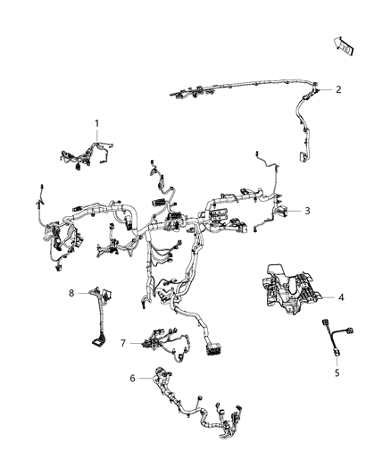 2018 Jeep Cherokee  Wiring-Steering Wheel Diagram for 68222846AC
