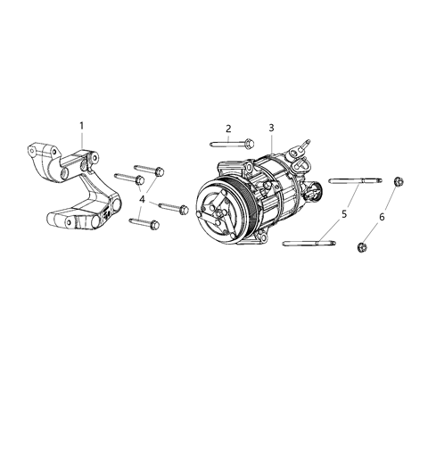 2021 Jeep Wrangler  Screw-HEXAGON Head Diagram for 6512355AA