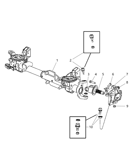 2007 Dodge Ram 3500  Shaft-Stub Diagram for 5175269AA