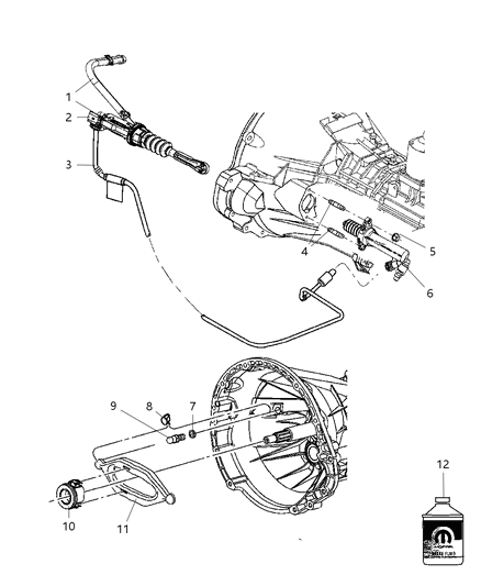 2010 Jeep Liberty  Cylinder-Clutch Diagram for 52125159AE
