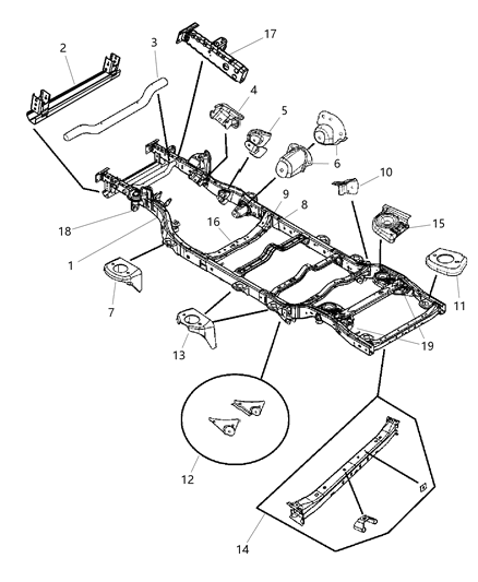 2007 Jeep Wrangler  Bracket-Shock ABSORBER Diagram for 68025477AA