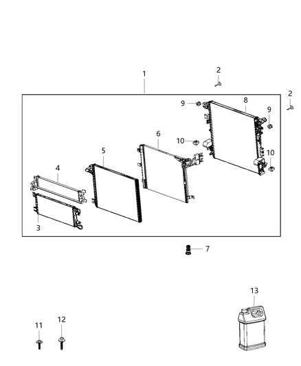 2018 Jeep Wrangler  Cooler-Battery COOLANT Diagram for 68314788AA