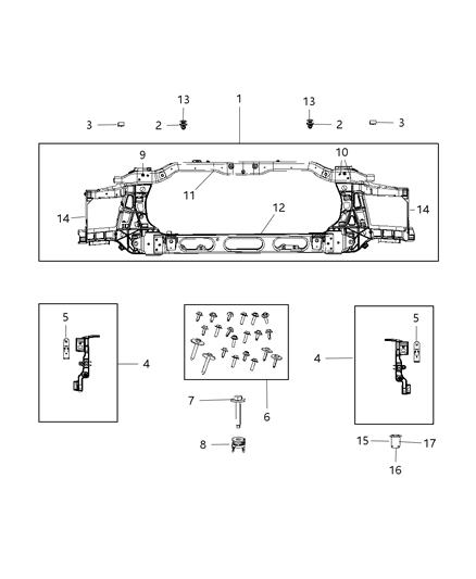 2017 Ram 1500  Screw-HEXAGON FLANGE Head Diagram for 6509283AA