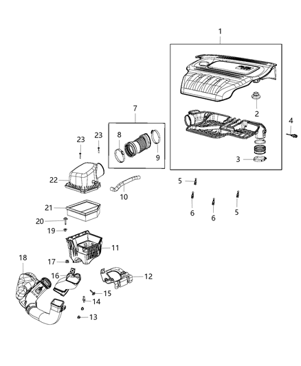 2015 Dodge Dart  Grommet-Air Cleaner Diagram for 68193078AA
