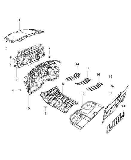 2017 Ram 3500  SILENCER-Dash Panel Diagram for 68105181AD
