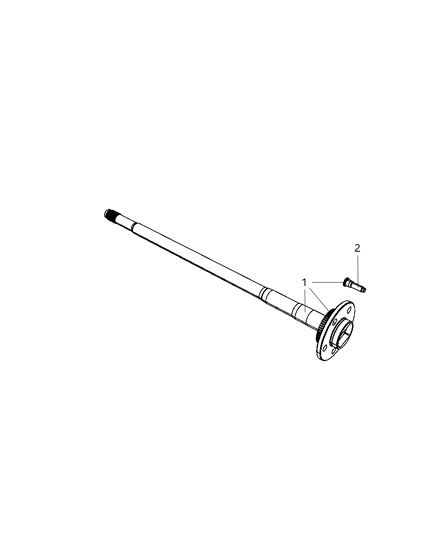 2009 Jeep Liberty  Rear Axle Shaft Diagram for 52114548AC