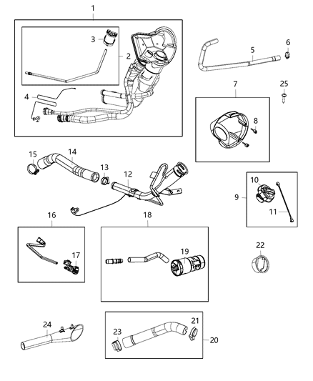2015 Ram 1500  Cap-Fuel Filler Diagram for 52124595AA