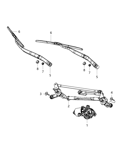 2015 Dodge Dart  Blade-Front WIPER Diagram for 68156269AB