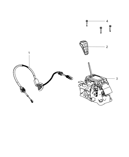 2011 Jeep Grand Cherokee  Transmission Shifter Diagram for 52124792AB