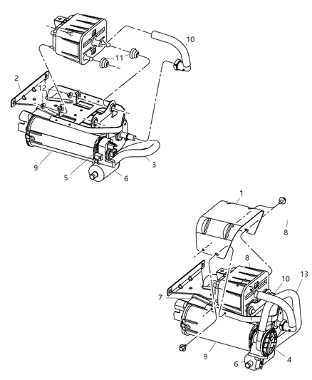 2008 Dodge Ram 1500  Hose-Vapor CANISTER Pass Thru Diagram for 52110233AC
