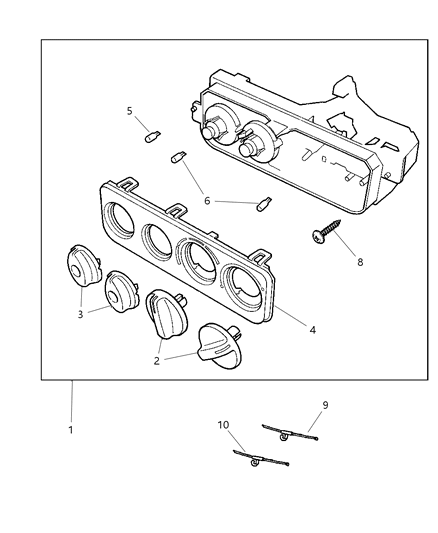 1997 Dodge Stratus  Knob-A/C And Heater Control - Ro Diagram for 4897714AA