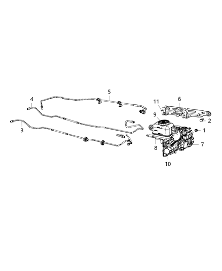 2020 Chrysler Pacifica  Reservoir-Brake Master Cylinder Diagram for 68372581AA
