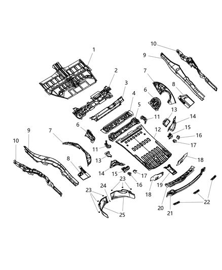 2013 Dodge Durango  Reinforce-D Pillar Diagram for 68043162AA