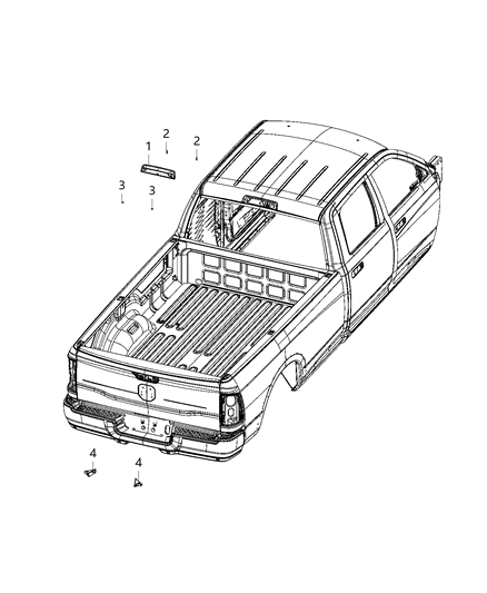 2020 Ram 1500  Lamp-Cargo Diagram for 68298380AE