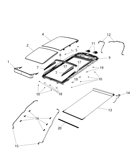 2015 Jeep Cherokee Clip Diagram for 68143484AC