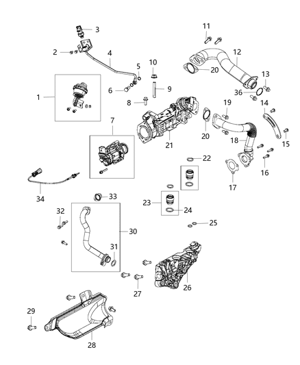 2015 Jeep Grand Cherokee  Tube-COOLANT Inlet Diagram for 68150084AA
