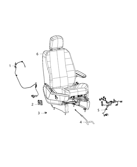2020 Dodge Grand Caravan  Switch-Power Seat Diagram for 68233980AB