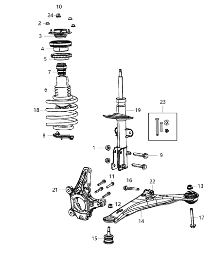 2013 Ram C/V  Front Coil Spring Right Front Diagram for 4670572AA