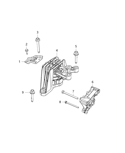2019 Chrysler Pacifica  Screw-HEXAGON Head Diagram for 6512184AA