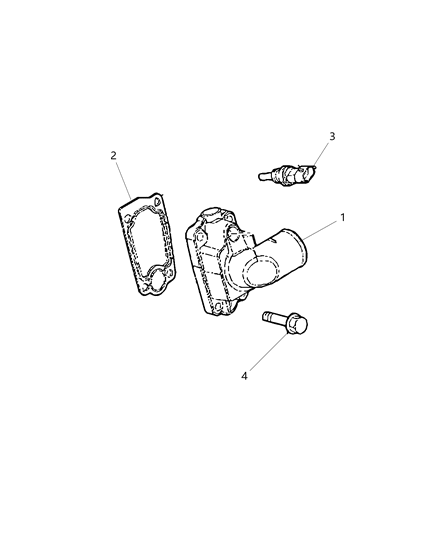 2016 Ram ProMaster 1500  Gasket-THERMOSTAT Diagram for 68099632AA