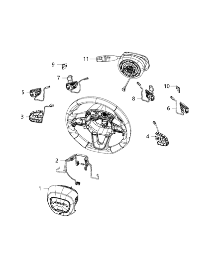 2020 Dodge Challenger  Wiring-Steering Wheel Diagram for 68240475AA
