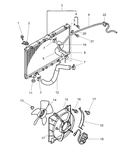 2000 Dodge Avenger  Hose-Radiator Diagram for MS600623