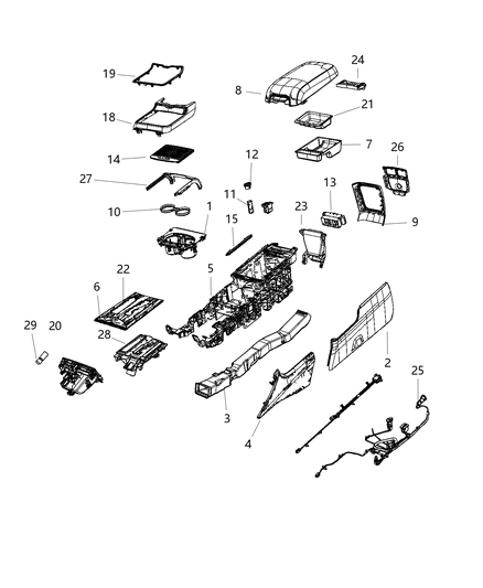 2011 Chrysler 300  Cap-Power Outlet Diagram for 56046651AA