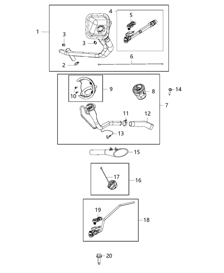2018 Ram 2500  Fuel Filler Diagram for 68442608AA