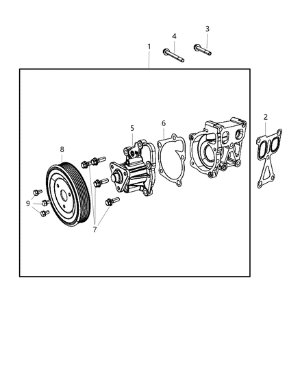 2013 Jeep Patriot Pump-Water Diagram for 05047138AB