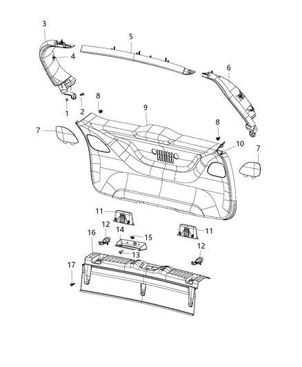 2018 Jeep Compass Panel-Access Diagram for 6RC65DX9AA