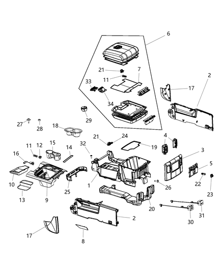 2016 Ram 2500  Outlet Diagram for 56046637AA