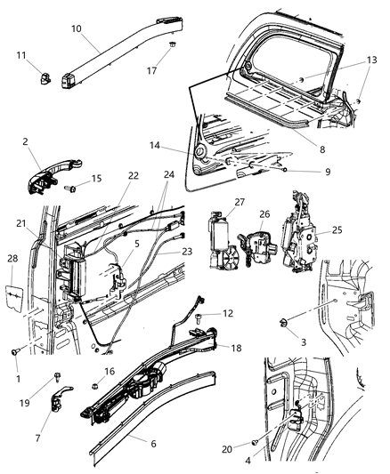2018 Dodge Grand Caravan  ACTUATOR-Sliding Door Diagram for 5020678AB
