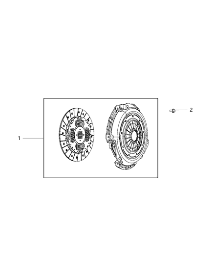 2020 Jeep Wrangler  Pressure Plate And Disc Diagram for 68273845AC