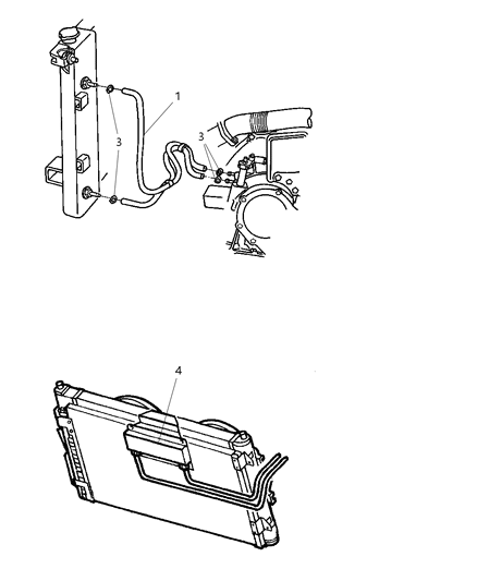 1999 Chrysler Town & Country  Hose-Transmission Oil Cooler Diagram for 4809262AB
