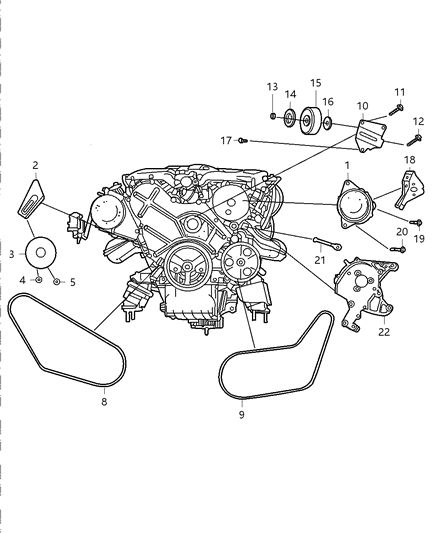 2004 Dodge Intrepid -A/C Compressor Diagram for 4663950