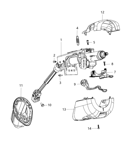 2019 Dodge Journey  Column-Steering Diagram for 5057548AE