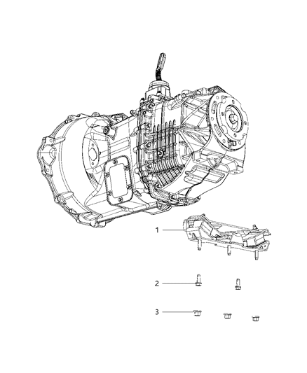 2018 Ram 4500  INSULATOR-Transmission Support Diagram for 52121773AF