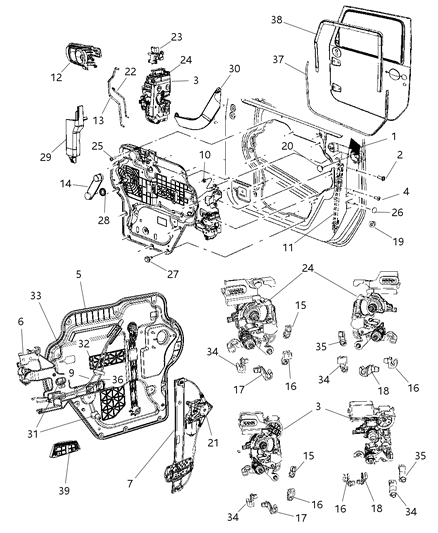 2008 Jeep Wrangler  Presenter-Latch Diagram for 68014956AA