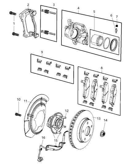 2010 Dodge Nitro  Sensor-Anti-Lock Brakes Diagram for 68004019AC