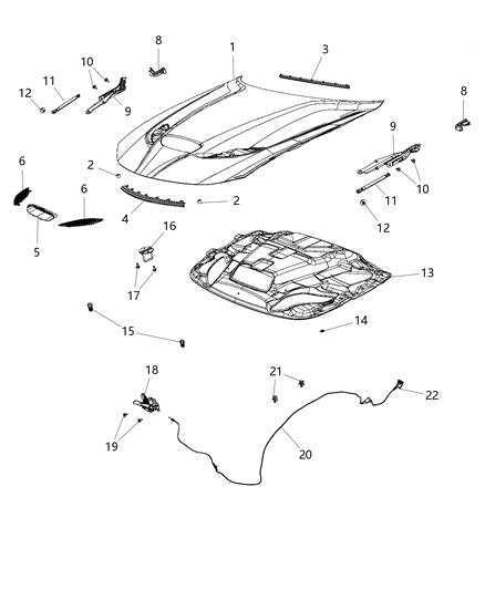 2020 Dodge Charger  Gas Prop Diagram for 55113776AC