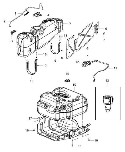 2018 Ram 4500  Hose-Vapor CANISTER Diagram for 68321793AB