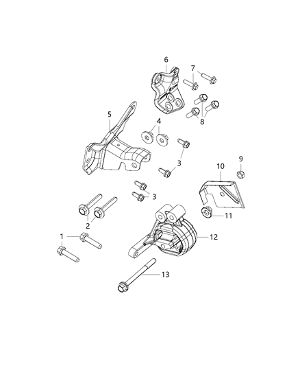 2014 Ram 1500  Screw-HEXAGON FLANGE Head Diagram for 6508317AA
