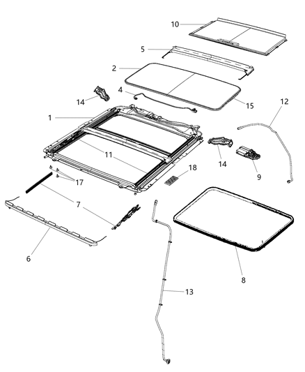 2015 Ram 1500  Glass-SUNROOF Diagram for 68049127AB