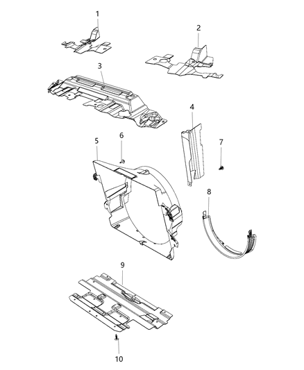 2017 Ram 3500  Seal-Radiator Upper Diagram for 68237322AA