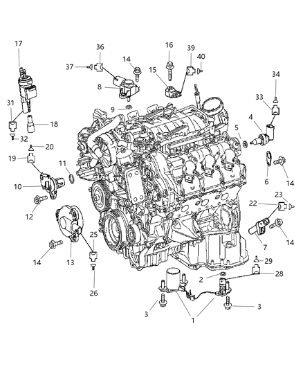 2007 Dodge Sprinter 3500  Gasket Diagram for 68011050AA