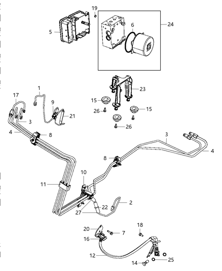 2012 Dodge Challenger  Sleeve-Rubber Diagram for 68103990AA