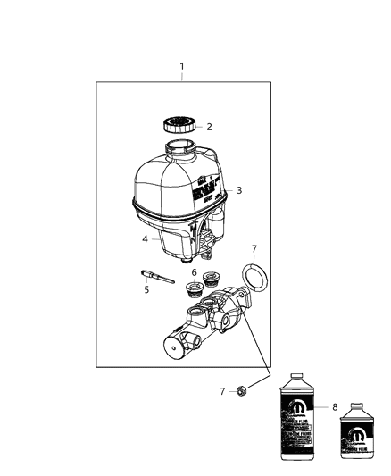 2021 Jeep Grand Cherokee  Fluid-Brake Diagram for 4318080MD