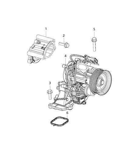 2020 Jeep Cherokee  Pump-Water Diagram for 4893618AE