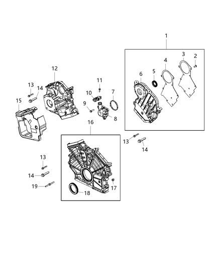 2021 Jeep Gladiator  Bolt-HEXAGON FLANGE Head Diagram for 68147508AA